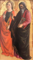 Santa Catalina y un Santo evangelista